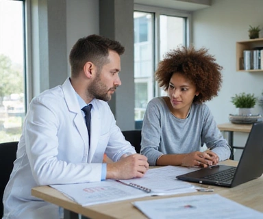 Doctor consulting with a patient about dietary needs